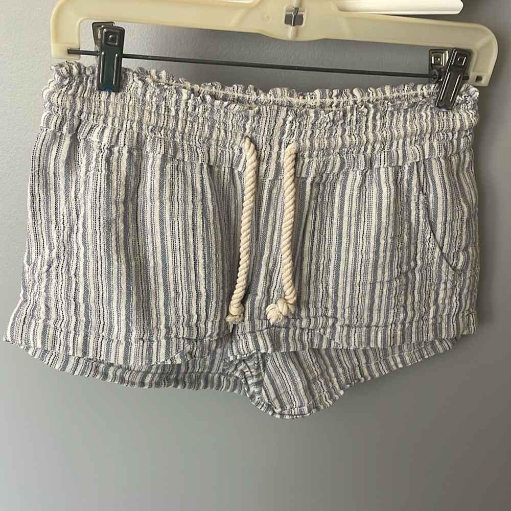 Roxy striped linen shorts